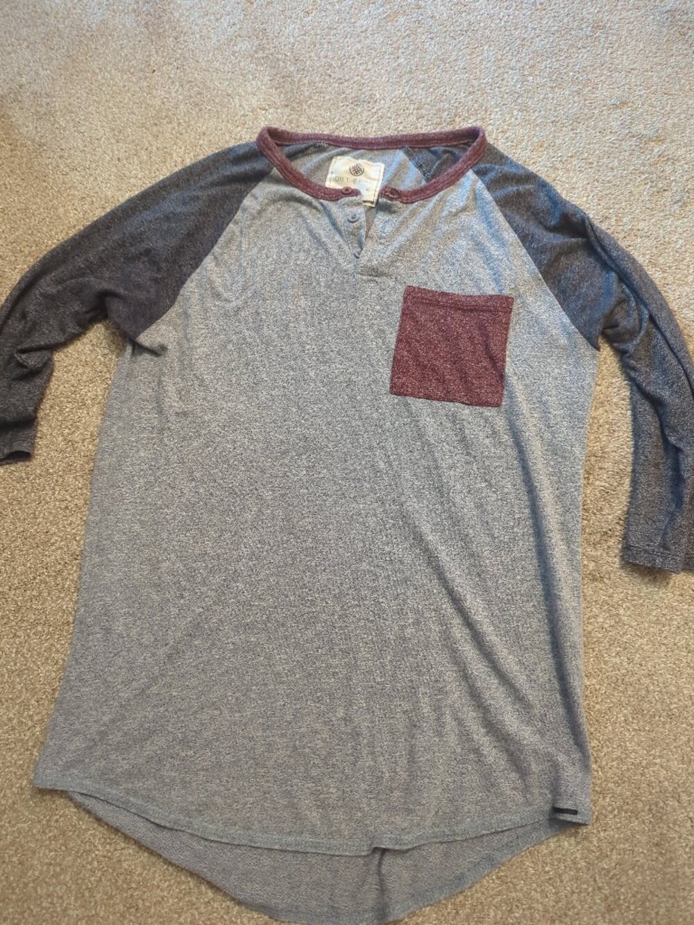 On The Byas henley quarter sleeve